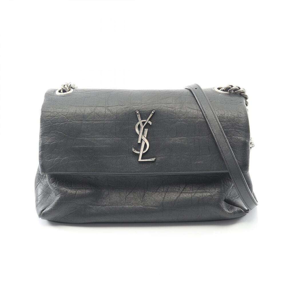 Saint Laurent Paris West Hollywood Shoulder Bag Leather Black